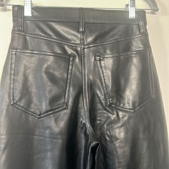 Abercrombie & Fitch Vegan Leather Black Pants 27/4 - Picture 5 of 7